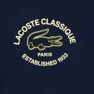 Lacoste Classique Navy Tee with Yellow Logo